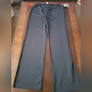 Casual Black Drawstring Pants